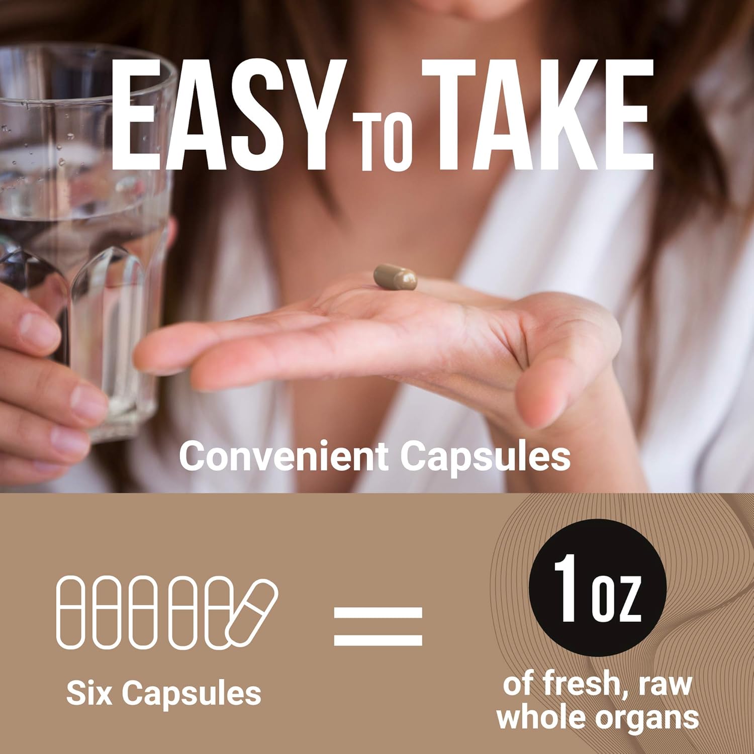 Grass-Fed Beef Organ Supplement for Men & Women - 9 Organ Complex, Including Liver, Brain, Thymus, Lung, Gallbladder