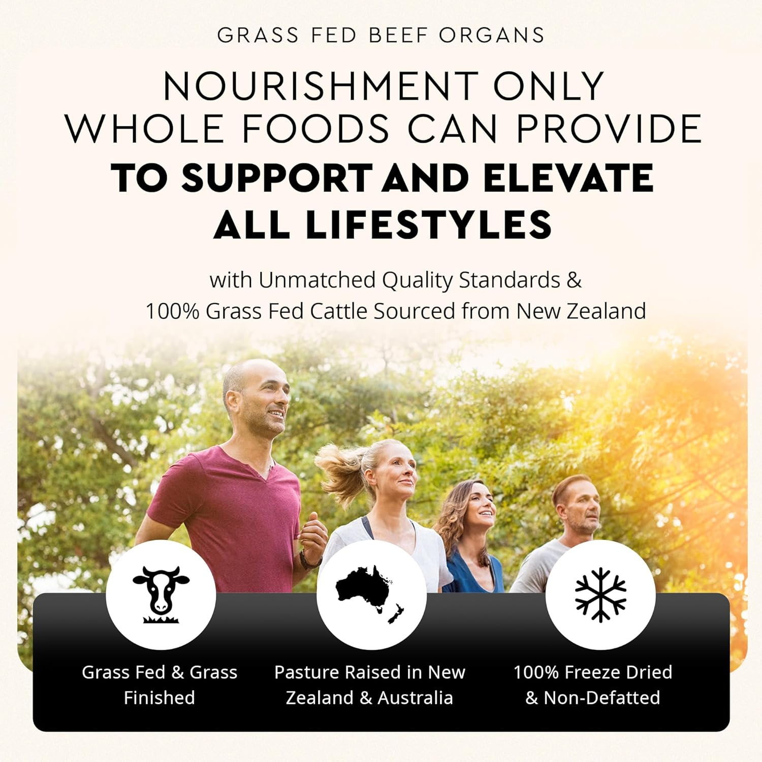 Grass Fed Beef Organ Supplement for Whole Body Wellness - Liver, Heart, Kidney, Pancreas, Spleen - Non-GMO, 180 Capsules