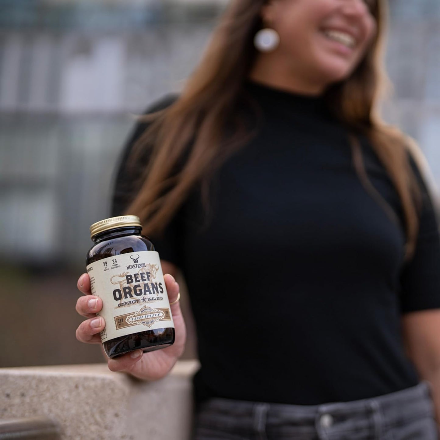 Grass-Fed Beef Organs Complex - Liver, Heart, Kidney, Pancreas, Spleen - Nose to Tail Nutrition - 180 Capsules