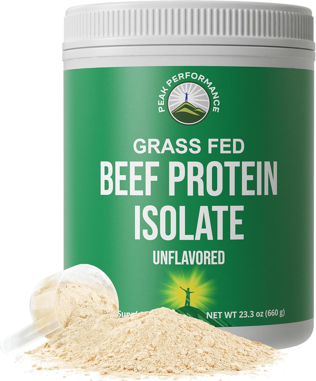 Grass-Fed Beef Protein Powder - Lactose-Free Isolate for Muscle Building, Paleo, and Carnivore Diets - Non-Dairy, Unflavored
