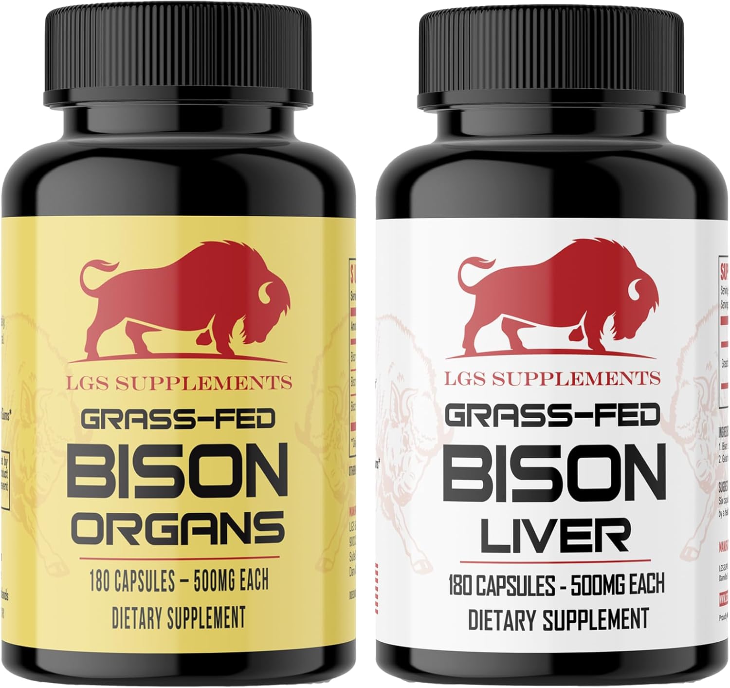 Grass-Fed Bison Liver and Organ Capsules Starter Pack for Energy, Detox, Digestion, Immunity & Wellness - Non-GMO