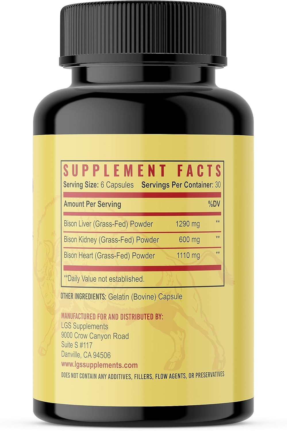 Grass-Fed Bison Liver and Organ Capsules Starter Pack for Energy, Detox, Digestion, Immunity & Wellness - Non-GMO