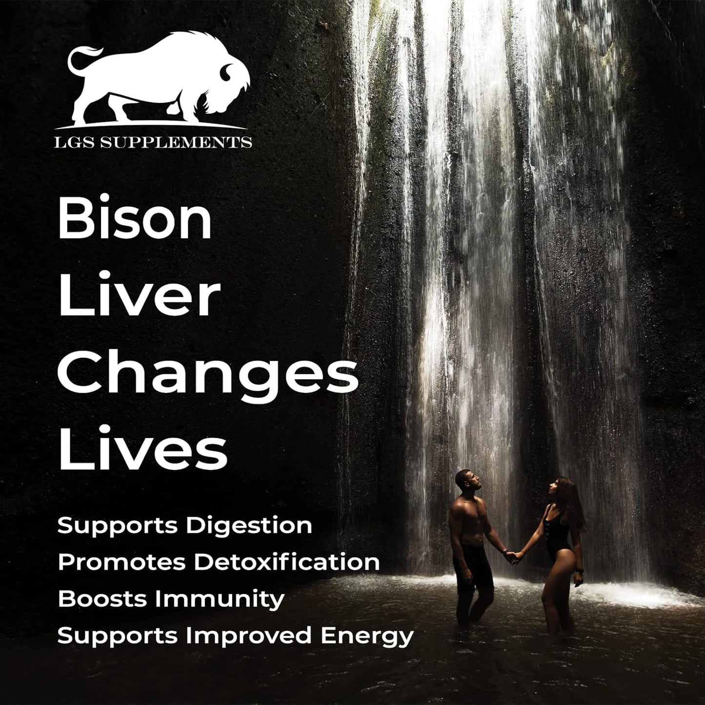 Grass Fed Bison Liver Capsules - Supports Energy, Detox, Digestion, Immunity - 3000mg Liver Health Supplement