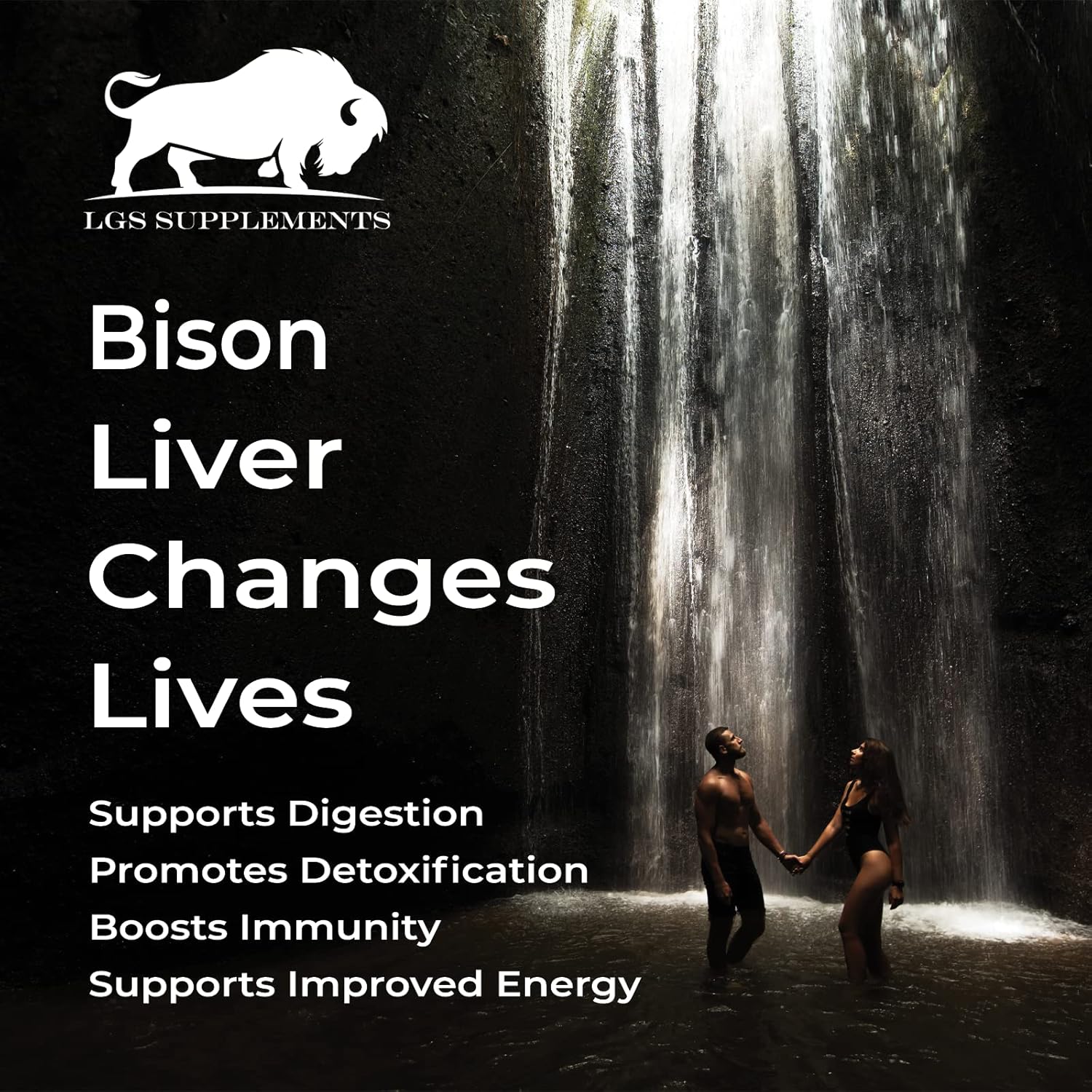 Grass Fed Bison Liver Capsules - Supports Energy, Detox, Digestion, Immunity - 3000mg Liver Health Supplement