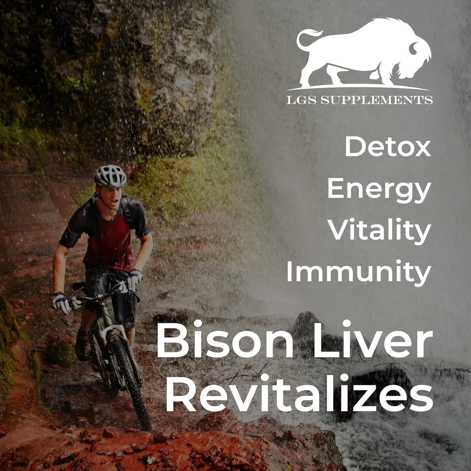 Grass Fed Bison Liver Capsules - Supports Energy, Detox, Digestion, Immunity - 3000mg Liver Health Supplement