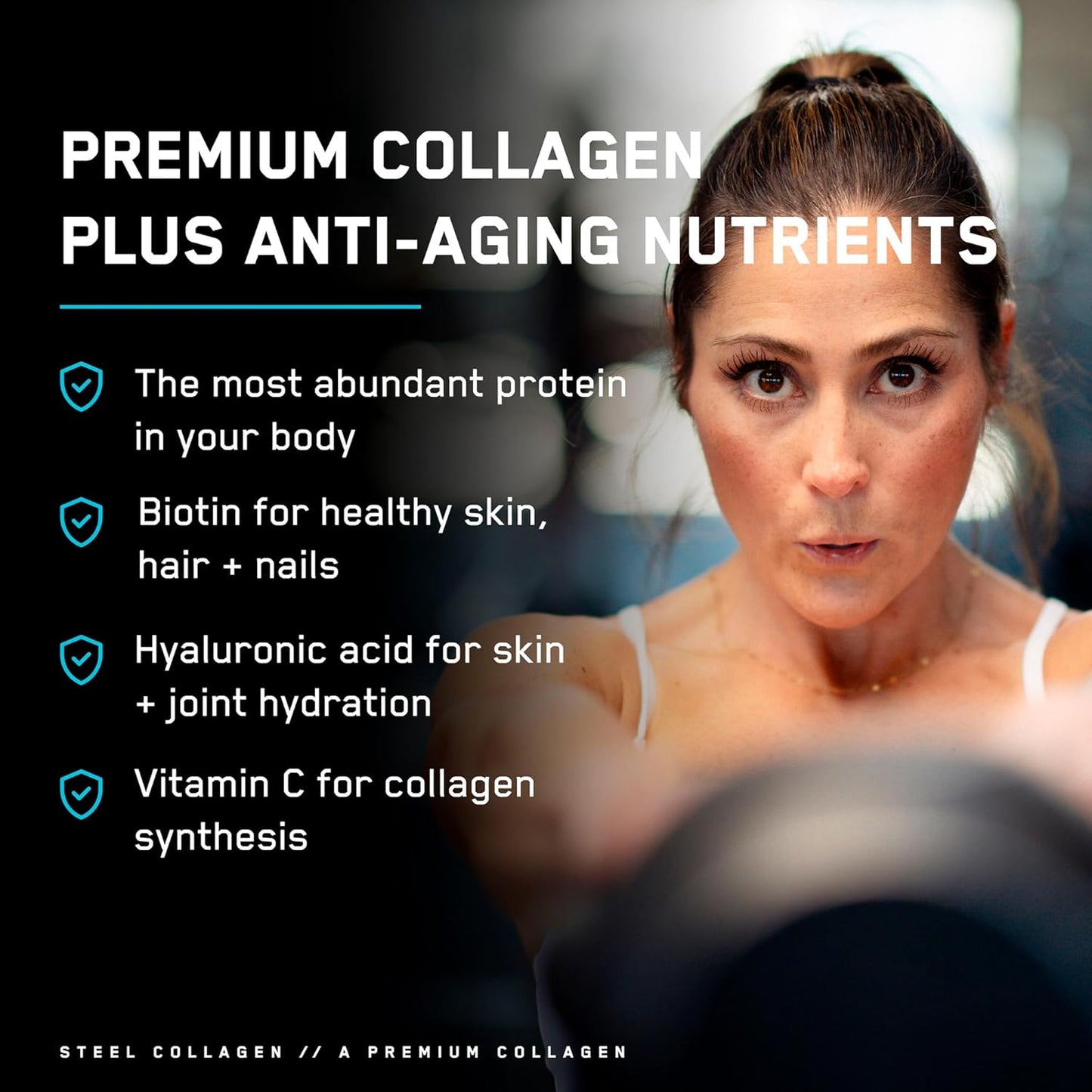 Grass-Fed Bovine Collagen Peptides Powder with Hyaluronic Acid, Biotin, Glycine & Vitamin C - 28 Servings for Healthy Joints, Bones, Skin, Hair & Nails