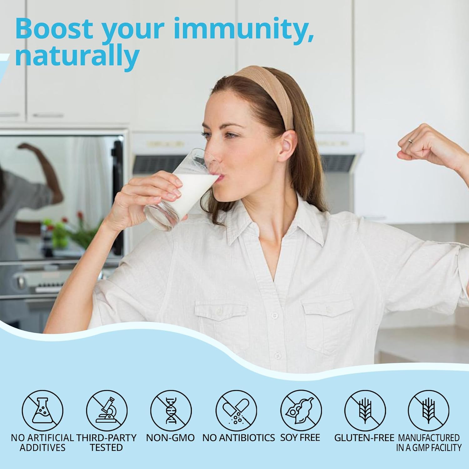 Grass-Fed Bovine Colostrum Powder Supplement - 4000mg 40% IgG for Gut Health, Hair Growth, and Immune Support - Unflavored, Easy to Mix, 30 Servings