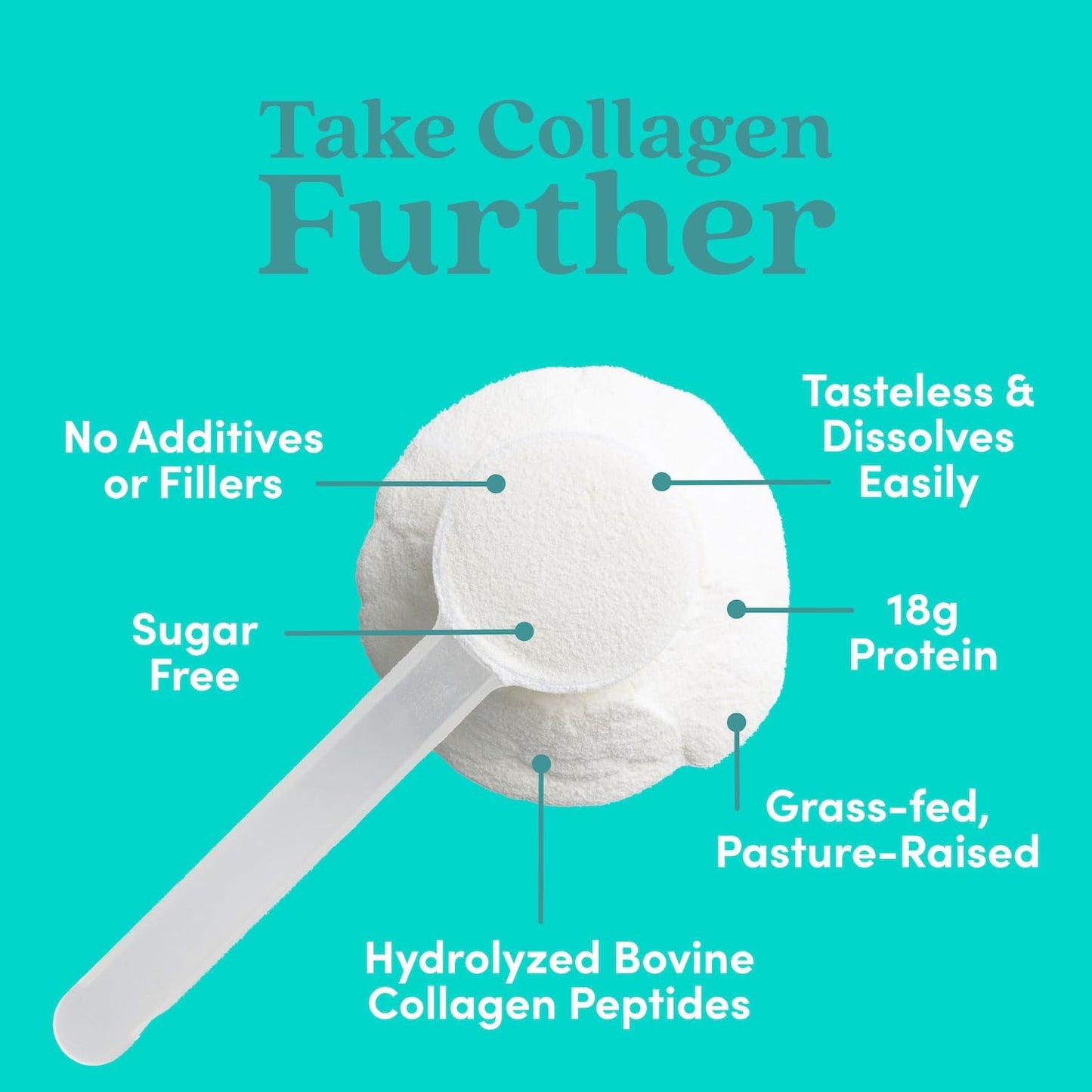 Grass-Fed Collagen Peptides Powder for Gut Health, Unflavored Hydrolyzed Type 1 & 3 Protein