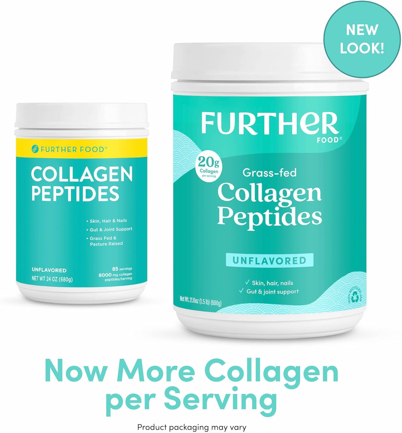Grass-Fed Collagen Peptides Powder for Gut Health, Unflavored Hydrolyzed Type 1 & 3 Protein