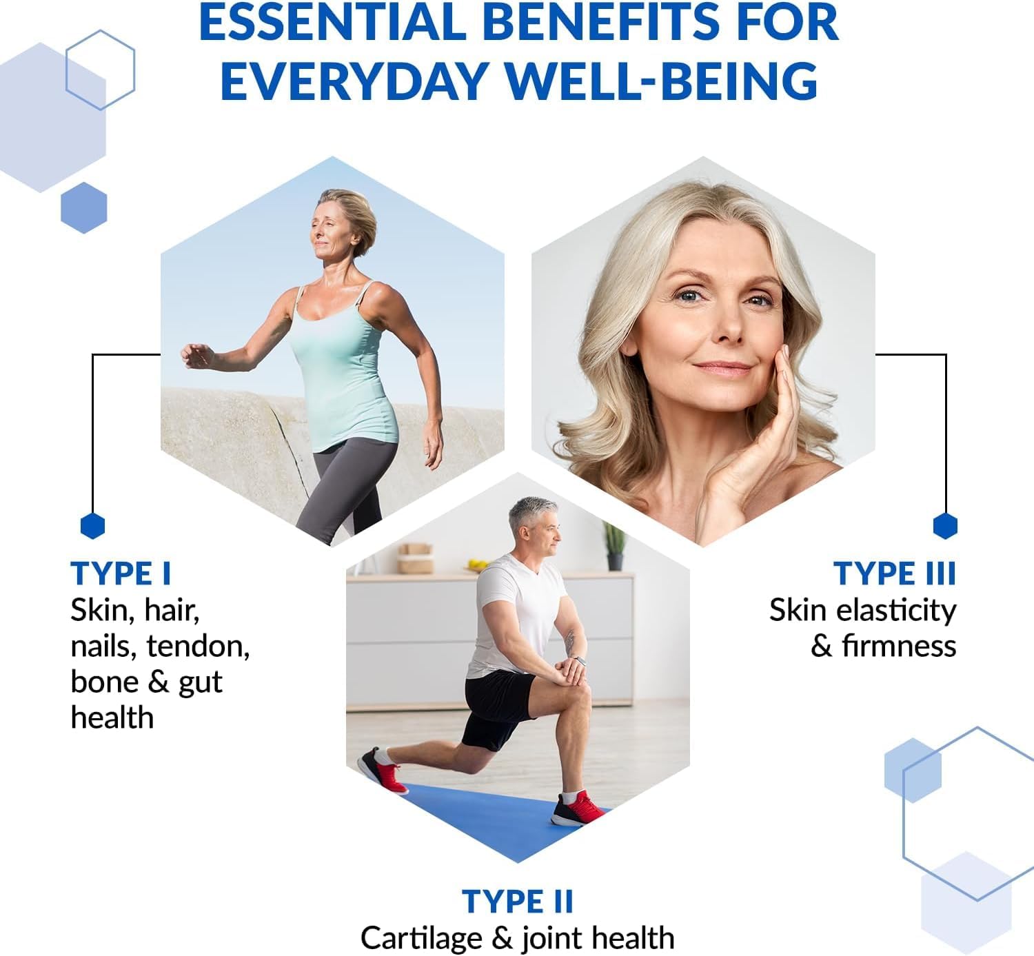 Grass Fed Collagen Protein Powder - 3-in-1 Hydrolyzed Collagen Peptides (Types I, II, & III) - Anti Aging, Skin, Hair, Bone & Joint Support - Unflavored, 2-Pack