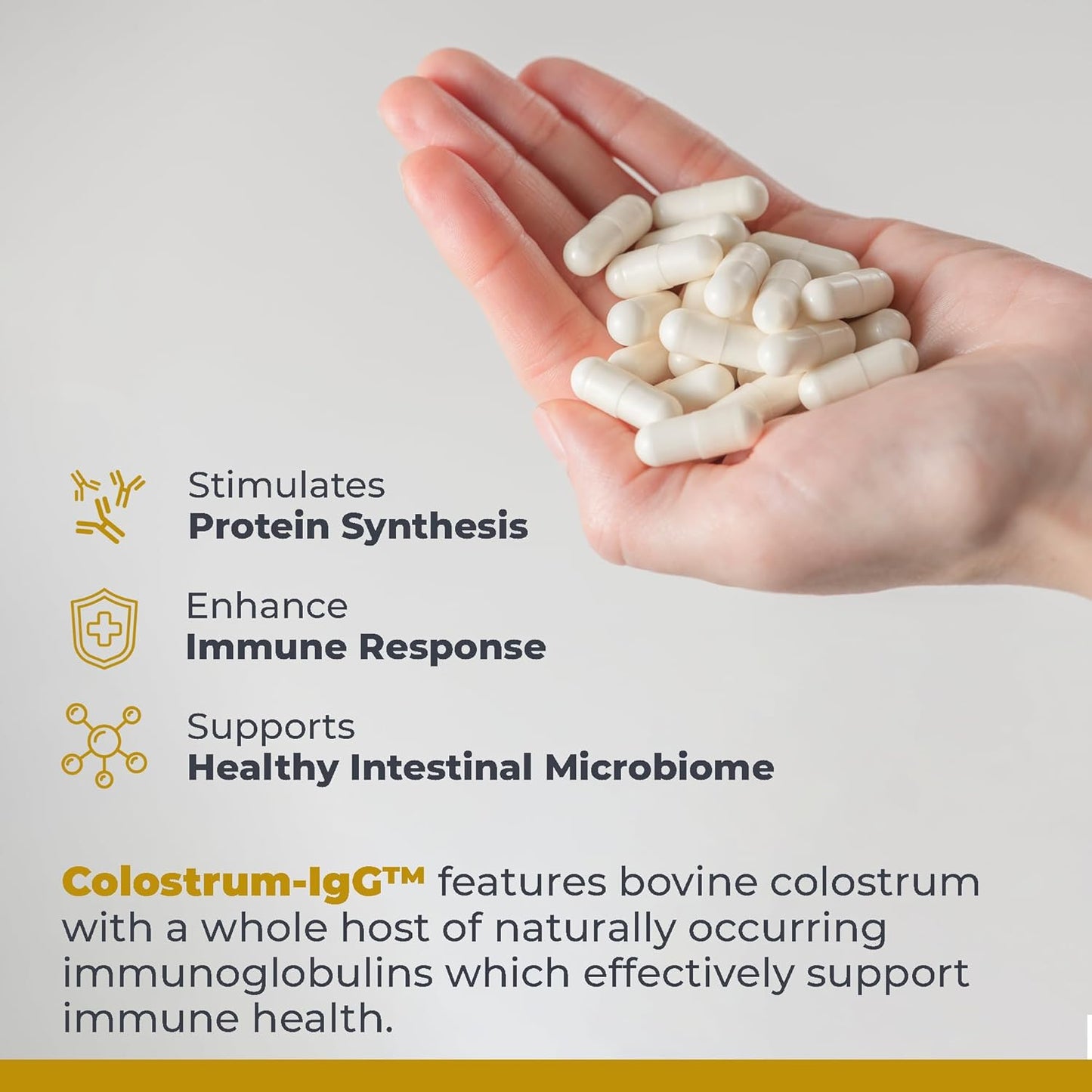 Grass-Fed Colostrum-IgG Supplement for Immune System Support - 60 Plant Capsules