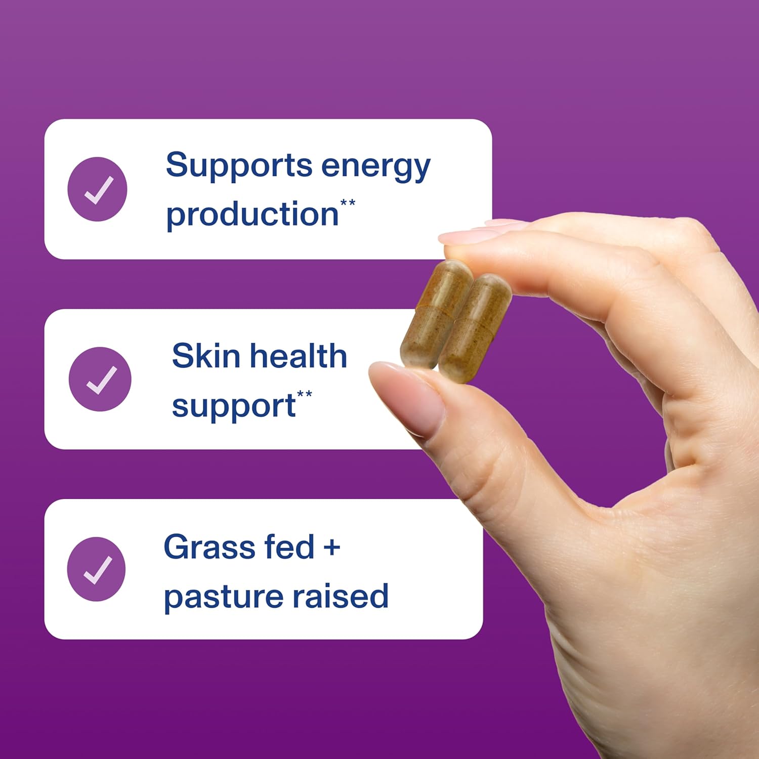 Grass-Fed Desiccated Beef Liver Capsules - 120 Pills, 750mg - Vital Proteins