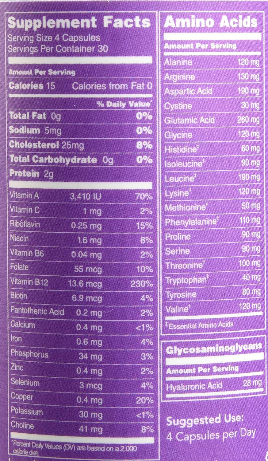 Grass-Fed Desiccated Beef Liver Capsules - 120 Pills, 750mg - Vital Proteins