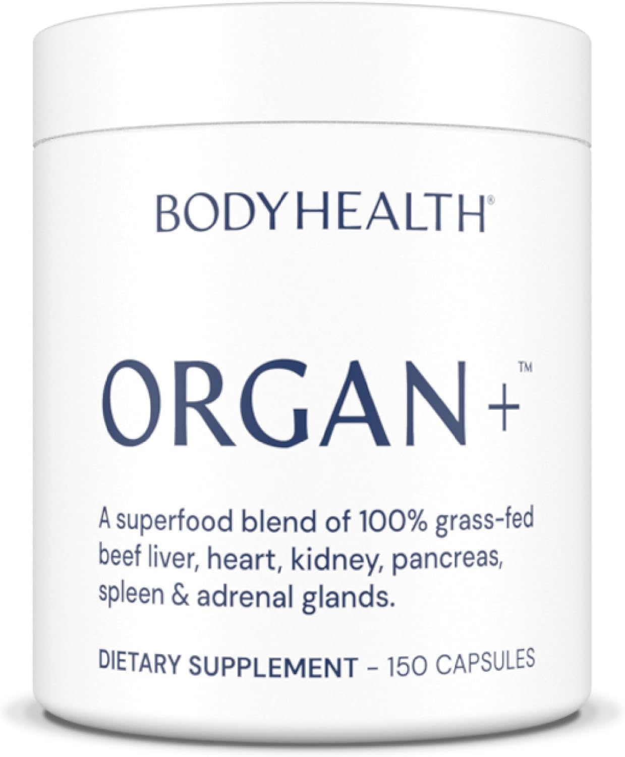 Grass-Fed Glandular Organ Complex Supplement with Beef Liver, Heart, Kidney, Pancreas, Spleen - Non GMO Adrenal Support (150 Capsules)