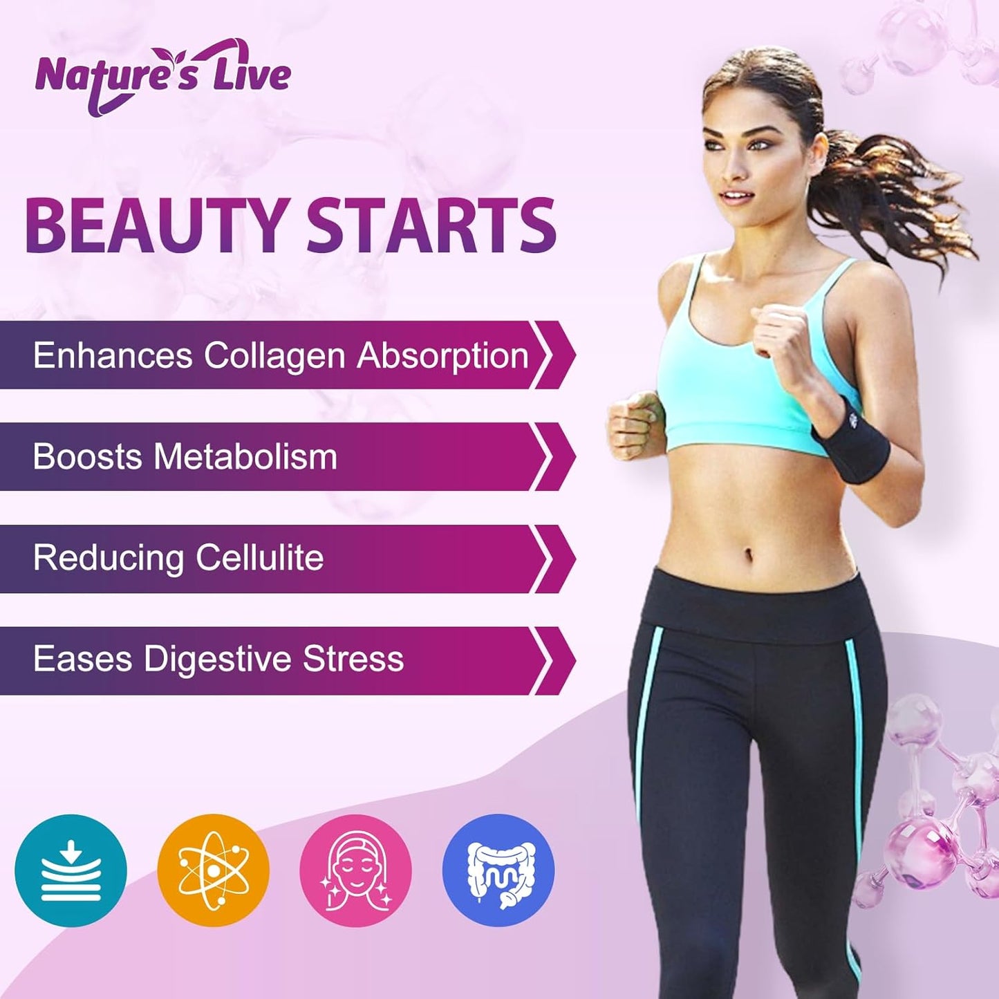 Grass-Fed Multi Collagen Peptides Softgel with Biotin & Vitamin C - Supports Skin, Hair, Nails & Joints - 60 Softgel, 3 Pack