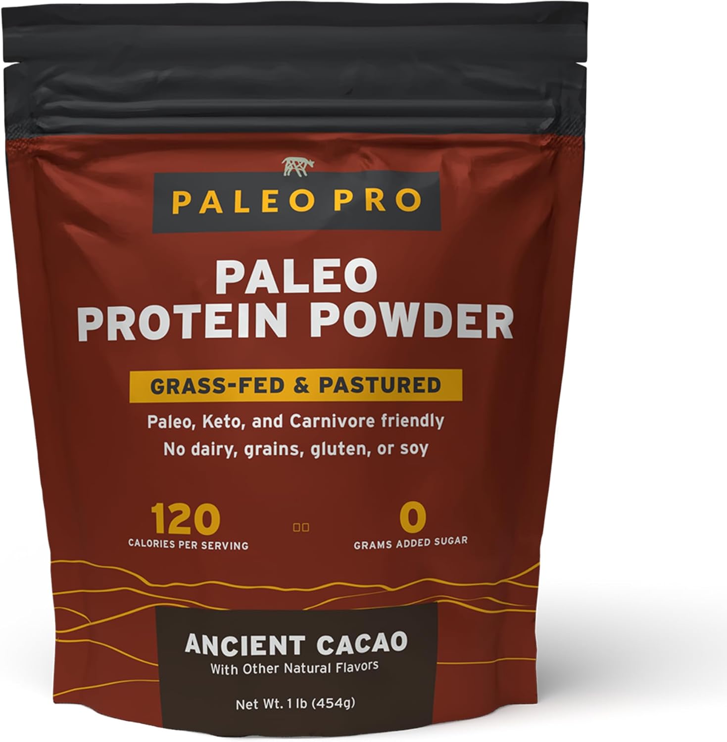Grass-Fed PaleoPro Protein Powder: Gluten & Dairy Free, No Sugar, Soy, Grains, or Net Carbs | Paleo & Keto Friendly - Ancient Cacao & Mayan Mocha, 16 oz (Pack of 2)