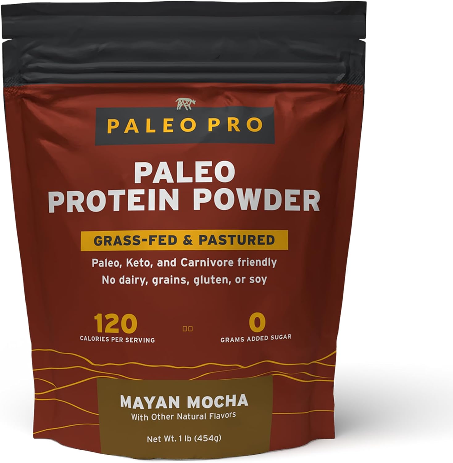 Grass-Fed PaleoPro Protein Powder: Gluten & Dairy Free, No Sugar, Soy, Grains, or Net Carbs | Paleo & Keto Friendly - Ancient Cacao & Mayan Mocha, 16 oz (Pack of 2)