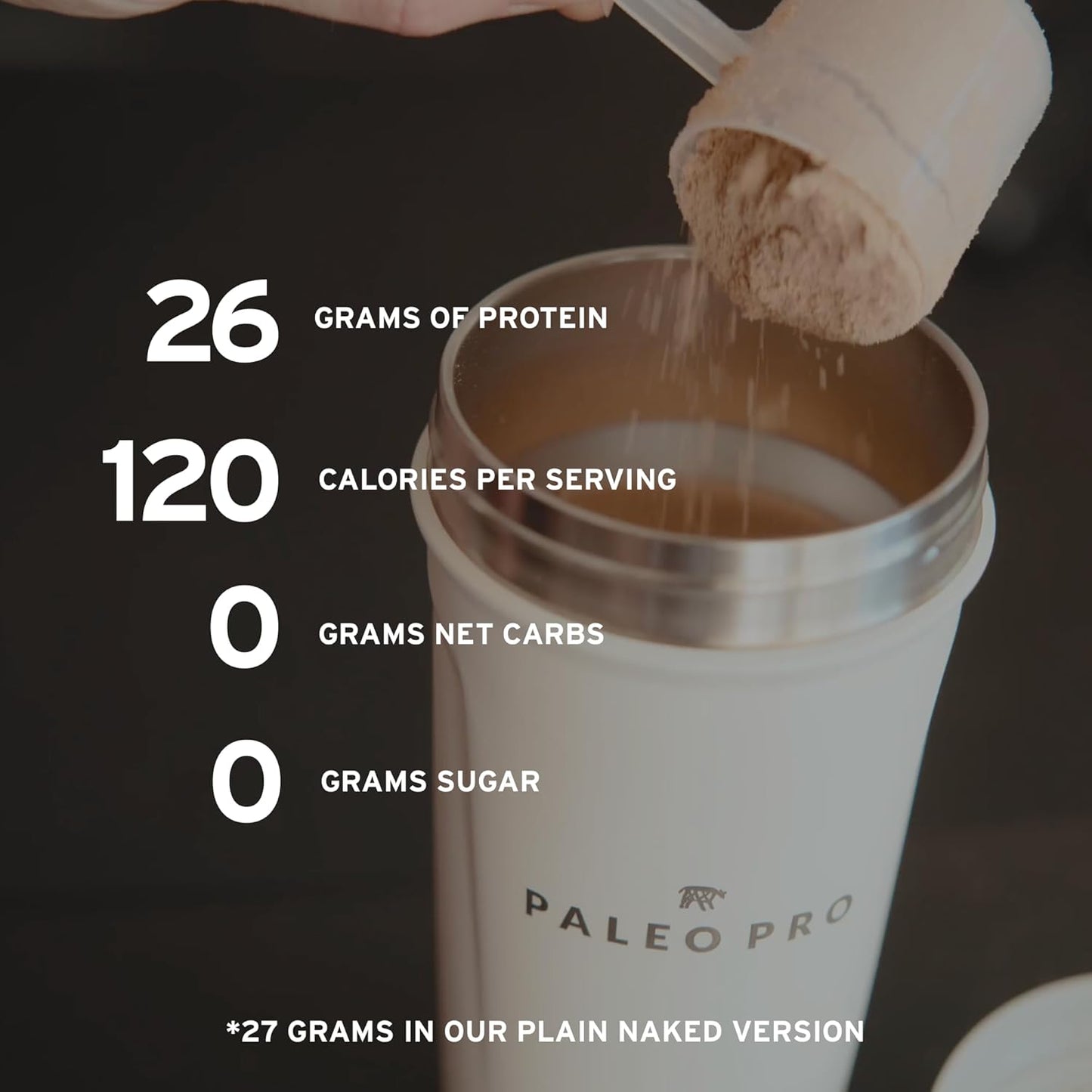 Grass-Fed PaleoPro Protein Powder: Gluten & Dairy Free, No Sugar, Soy, Grains, or Net Carbs | Paleo & Keto Friendly - Ancient Cacao & Mayan Mocha, 16 oz (Pack of 2)