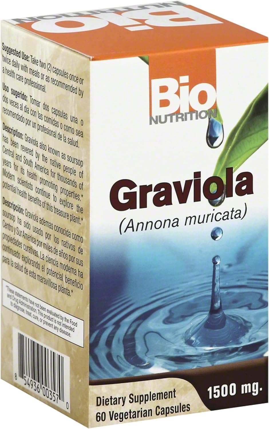 Graviola Bio Nutrition Supplement 60 Capsules - Pack of 1