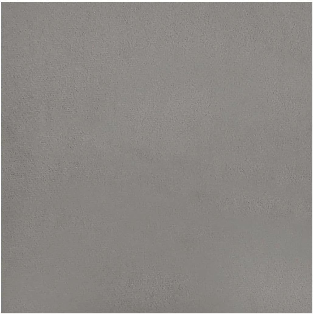 Gray Velvet Relaxing Chair with Stool - Armrest Height 22.8" - Foam-Filled - Modern Design