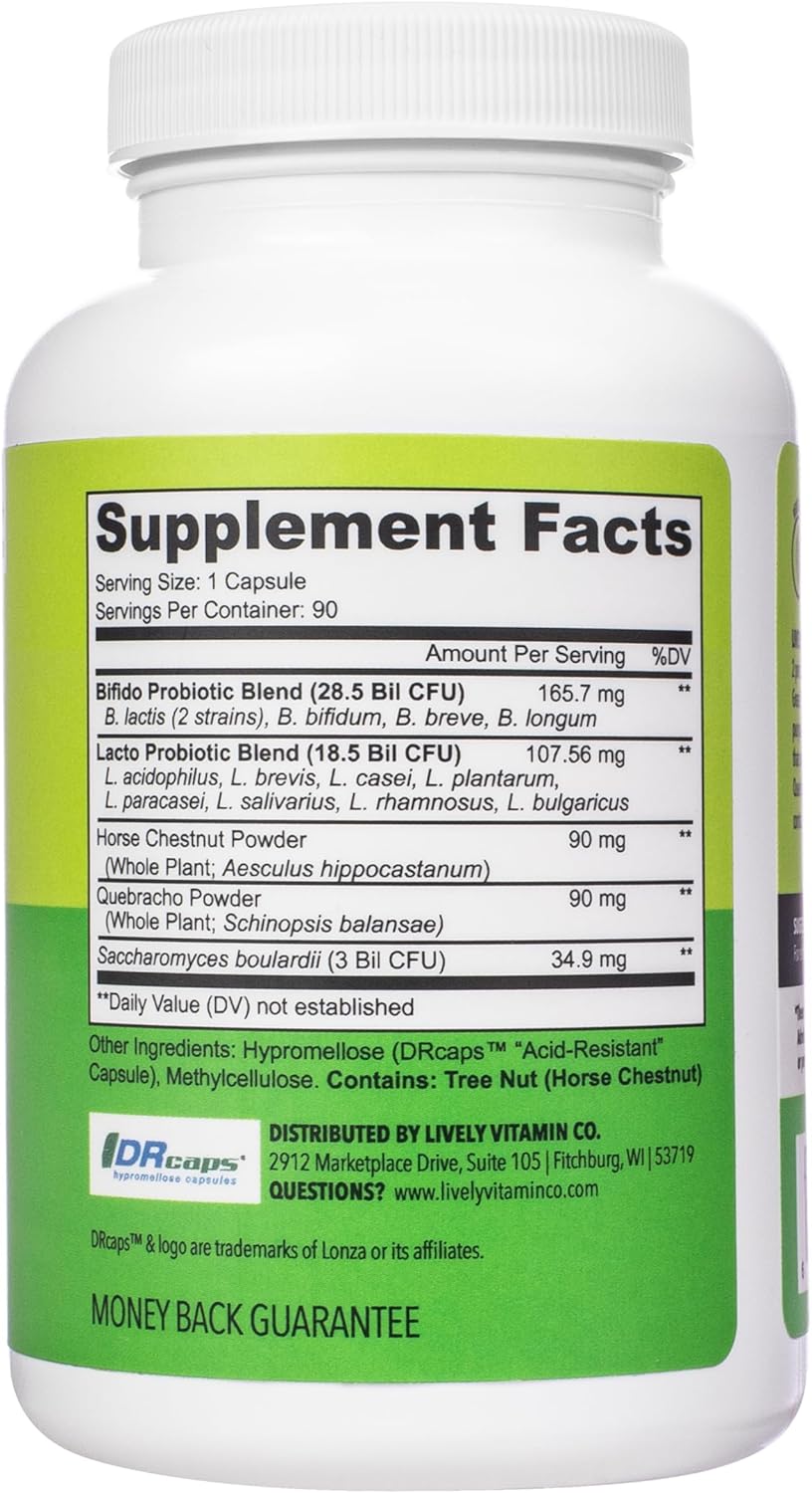 Great Guts Probiotic 50 Billion CFU Capsules - Balance Gut Microbiome, Reduce Inflammation, Digestive Health Support - 90 Count
