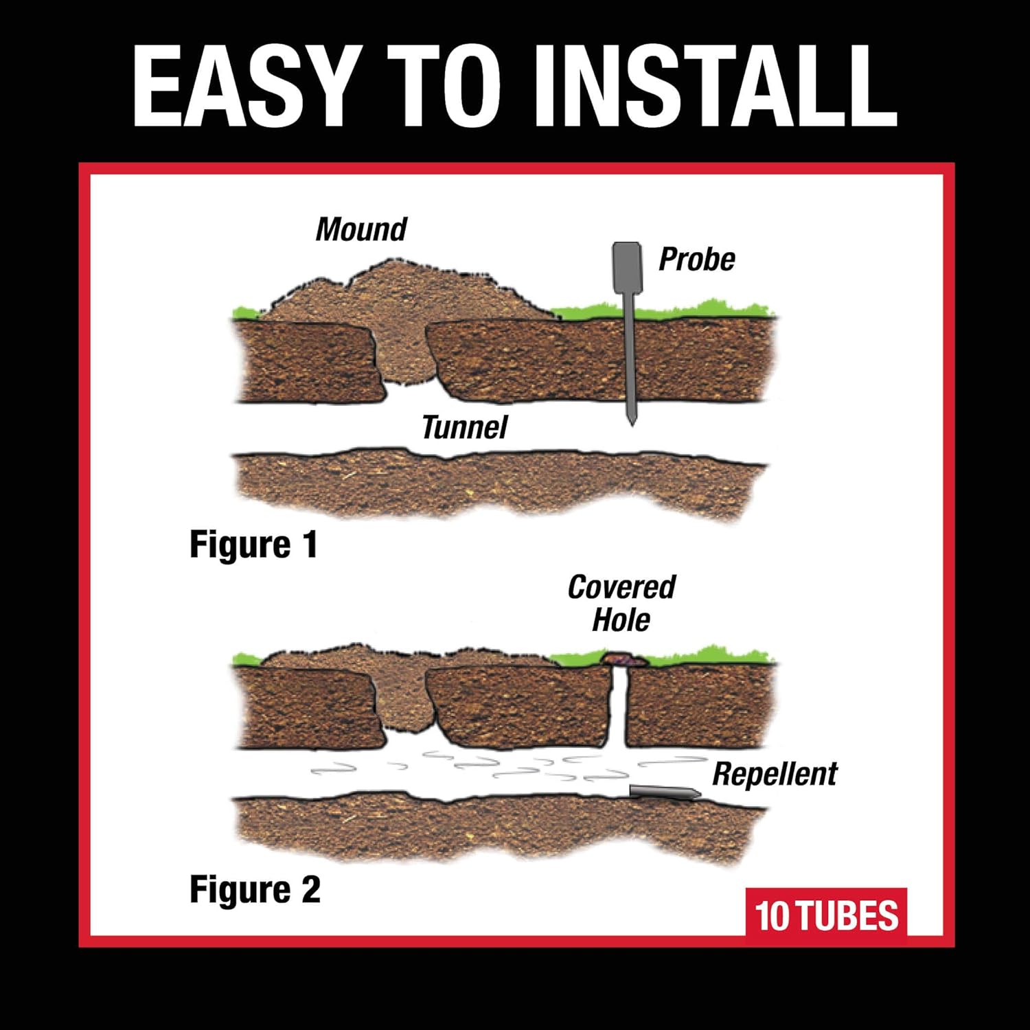 Green 410-2 Garlic Tunnel Tubes for Repelling Moles and Gophers