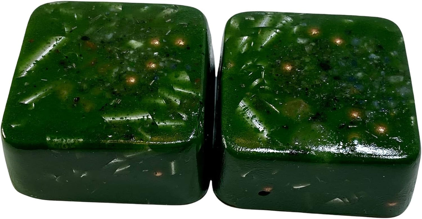 Green Chromium Oxide Crystal Orgone Mini Tower Busters Cube - 2 Pack
