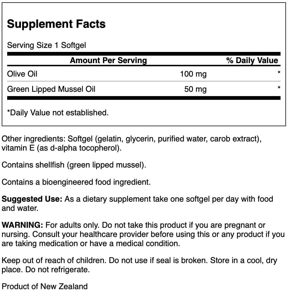 Green Lipped Mussel Oil Capsules - 30 Softgels from New Zealand by Swanson
