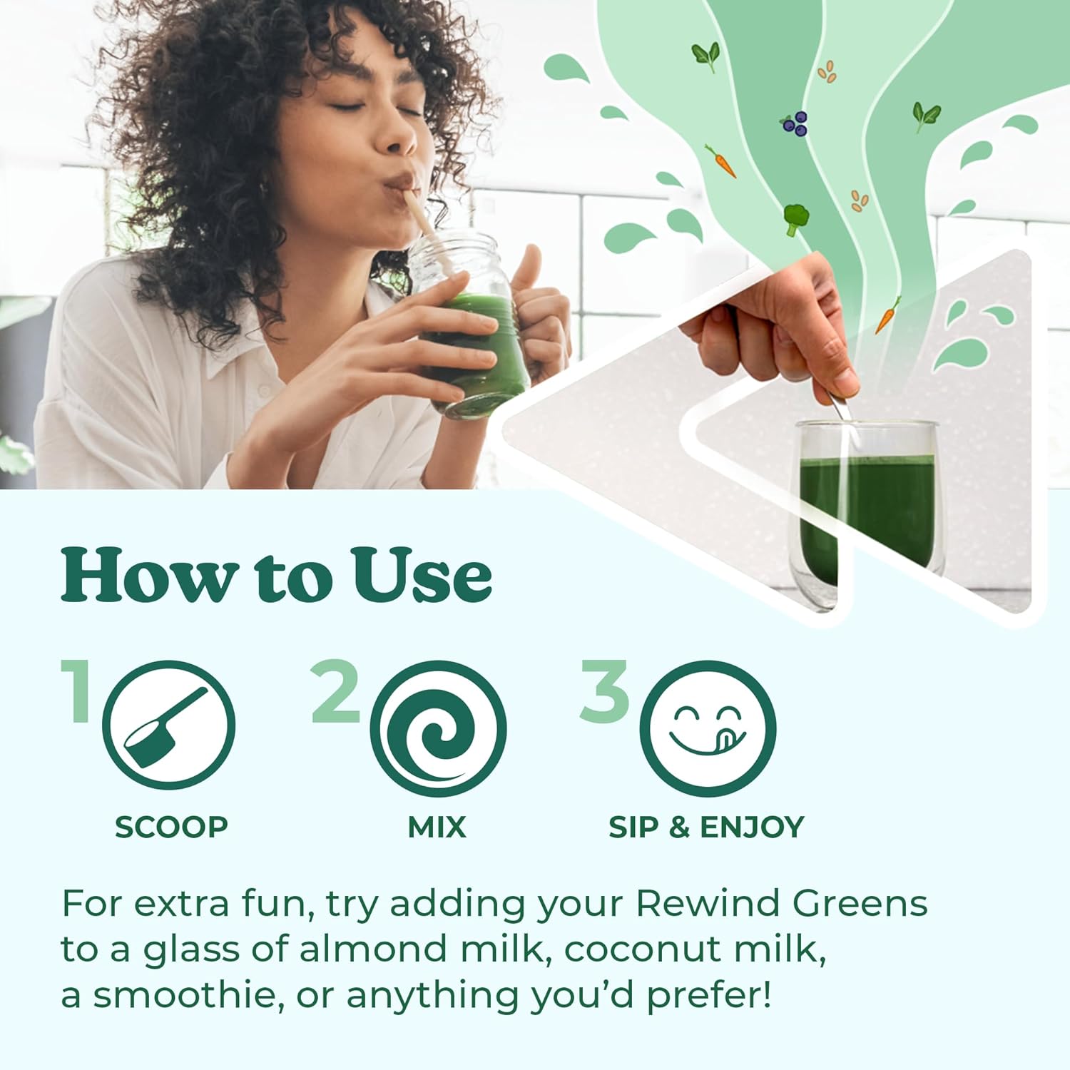 Green Superfood Powder with 50+ Superfoods for Family - White Peach Flavor - 10 Servings