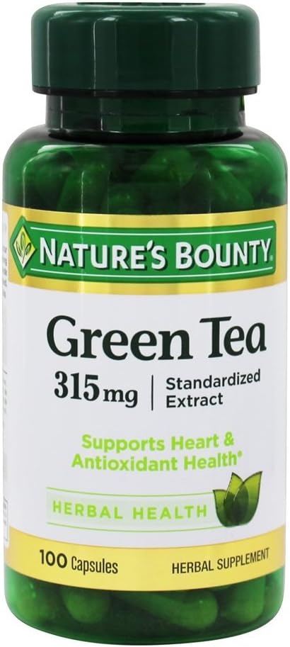 Green Tea Extract Capsules - 315mg, 100 Count (Pack of 2) by Nature's Bounty