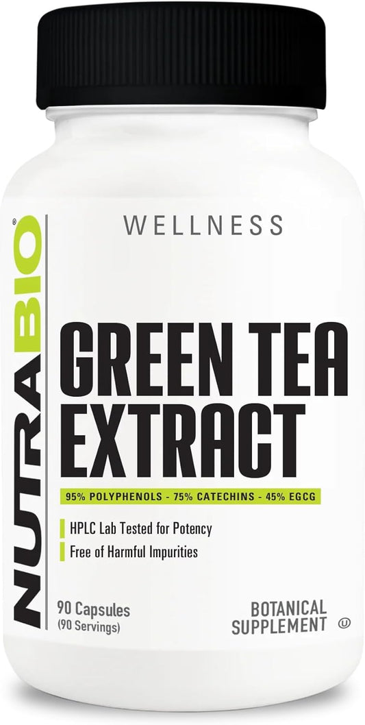 Green Tea Extract Capsules - 500mg, Promotes Antioxidant Benefits for Health and Well-Being - 90 Count