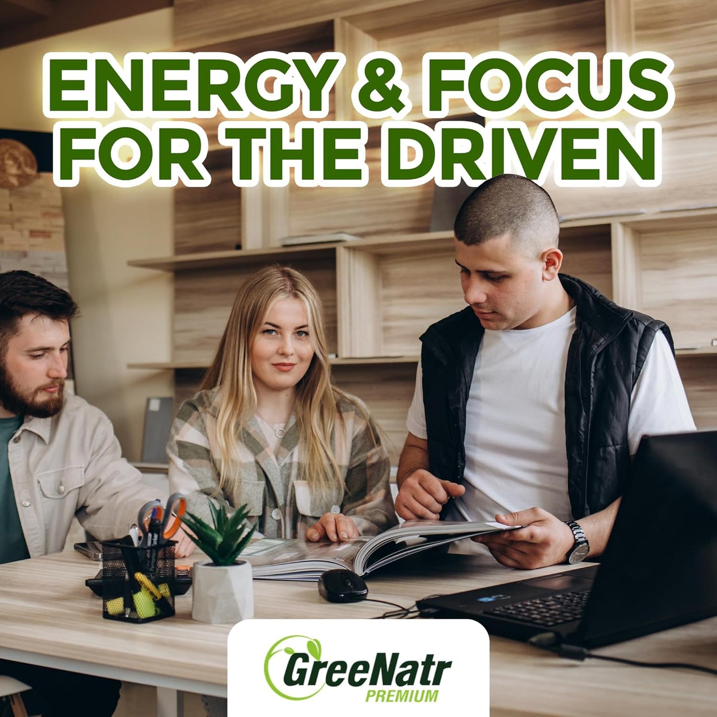 GreeNatr Ginkgo Biloba & Panax Ginseng Tablets for Memory, Focus, Vision, Immune System - 120 Count