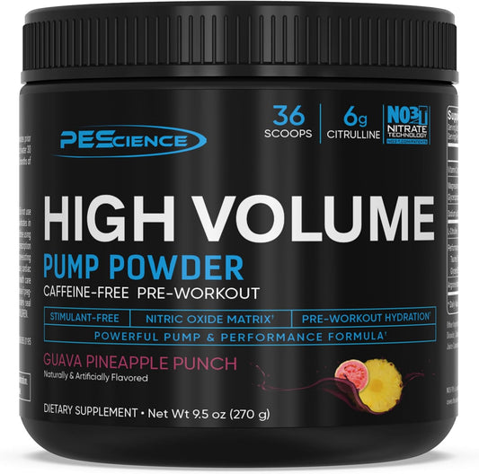 Guava Pineapple Punch PEScience High Volume Nitric Oxide Booster Pre Workout Powder - 36 Scoops