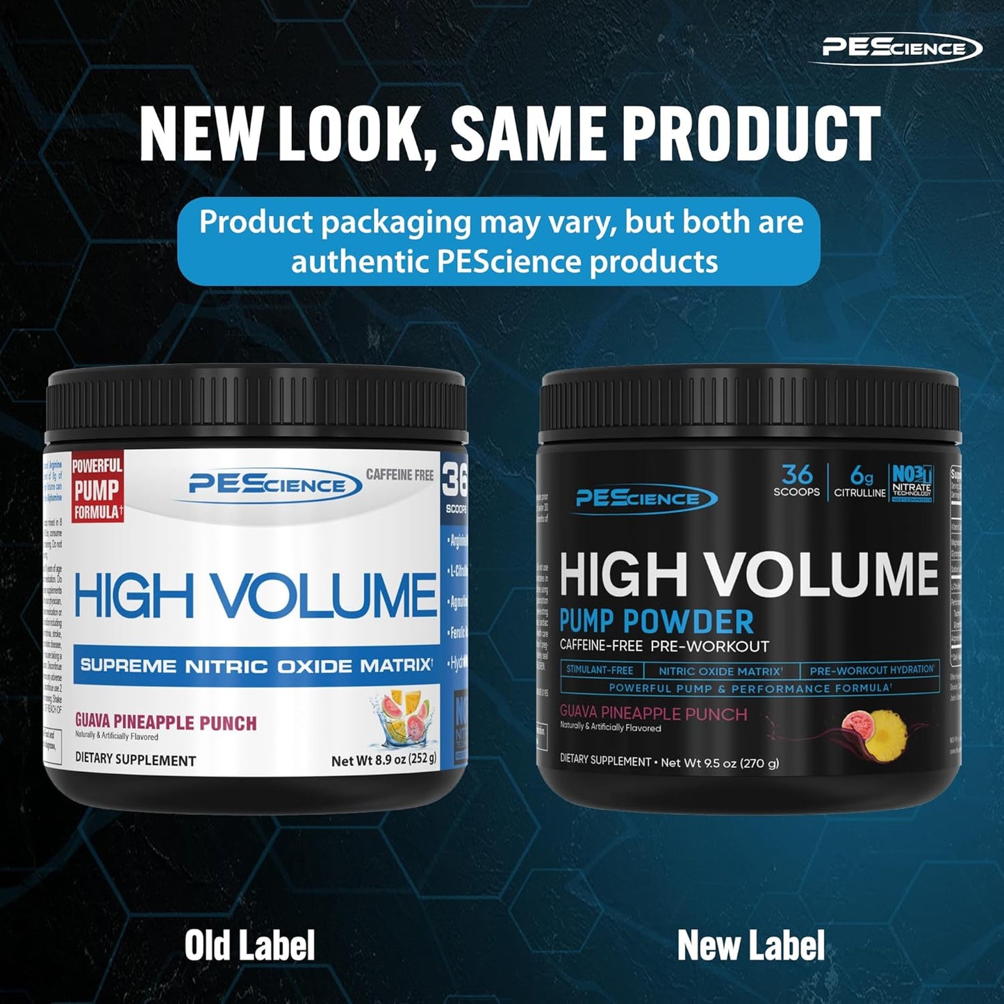Guava Pineapple Punch PEScience High Volume Nitric Oxide Booster Pre Workout Powder - 36 Scoops