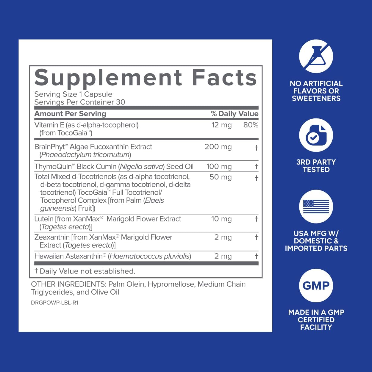 Gundry MD Power Phenols Brain Health Supplement - Boost Cognition, Focus, Motivation, & Energy - 30 Servings