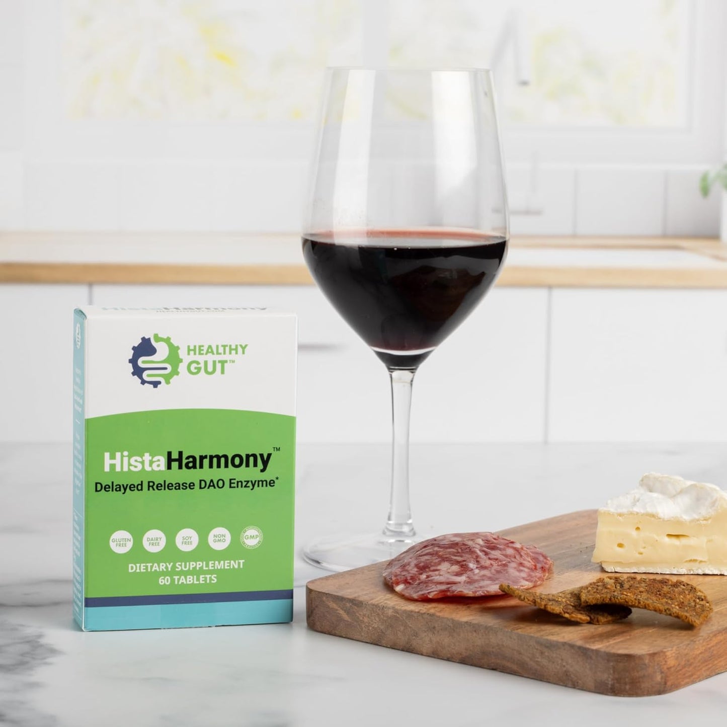 Gut Health Support Enzyme 30,000 HDU | Delayed-Release DAO Diamine Oxidase | HistaHarmony | 60 Servings