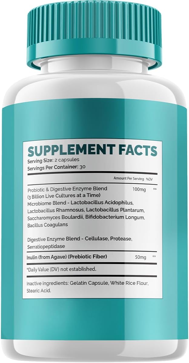 Gutoptim Advanced Probiotic Capsules for Digestive Health Support - 2 Pack (120 Capsules)