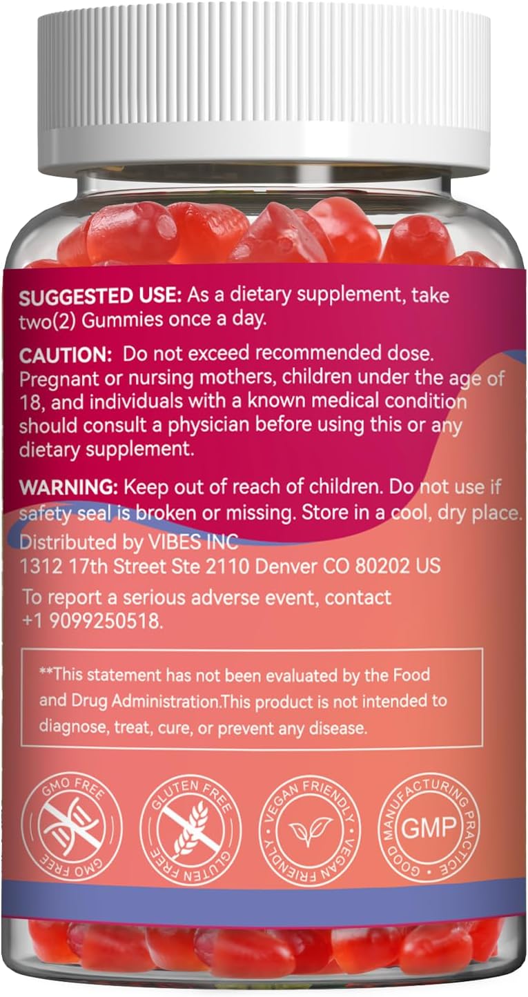 Hair Growth Biotin Gummies with Folic Acid & Vitamins for Women & Men, 10000 mcg - 60 Vegan Gummies for Hair Skin and Nails