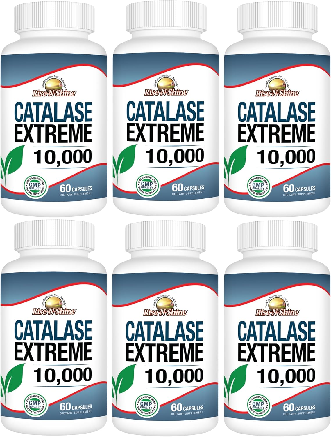 Hair Growth Supplement with Catalase, Saw Palmetto, Biotin, Fo-Ti, PABA - 360 Capsules (6 Pack) - 10,000 Strength - 180 Day Supply