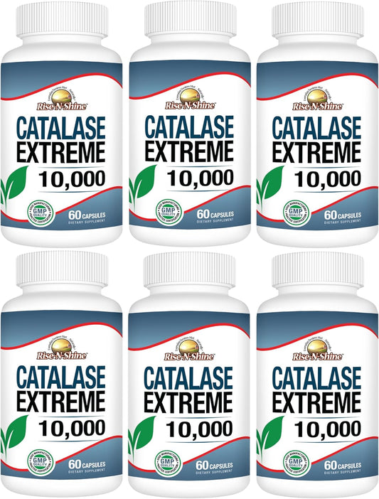 Hair Growth Supplement with Catalase, Saw Palmetto, Biotin, Fo-Ti, PABA - 360 Capsules (6 Pack) - 10,000 Strength - 180 Day Supply