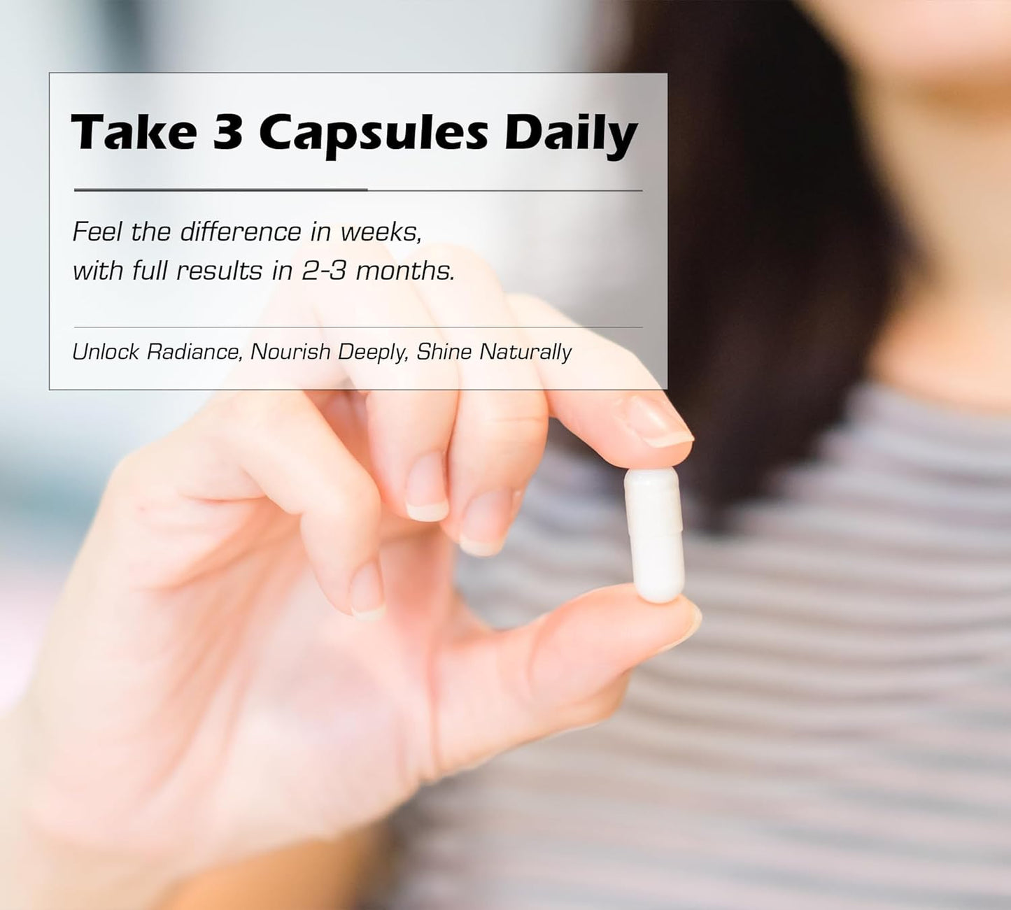 Hair Growth Support Supplement with Biotin, Collagen, and Keratin - Clinically Tested Complex for Skin, Nails, and Joints - 64000 mcg with Hyaluronic Acid and B Vitamins for Women & Men