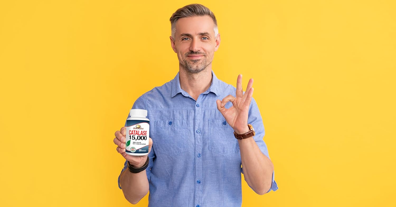 Hair Health Support Supplement with 15,000 Catalase Enzyme - Powerful Antioxidant for Strong Hair - 30 Day Supply