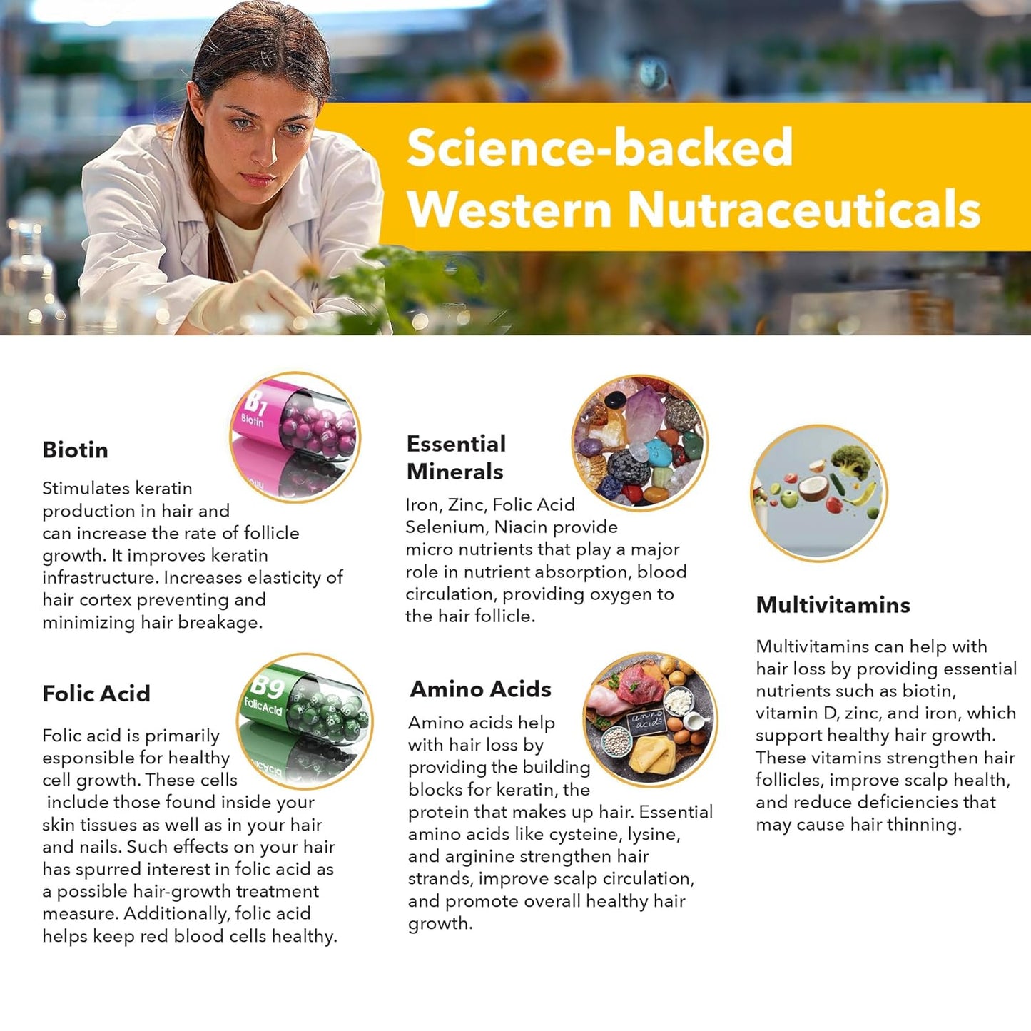 Hair ReGrowth Vitamins for Men - DHT Blocker Supplement with Saw Palmetto, Nettle, Green Tea, Pygeum Bark, Pumpkin Seed - Gluten-Free Formula - 60 Count