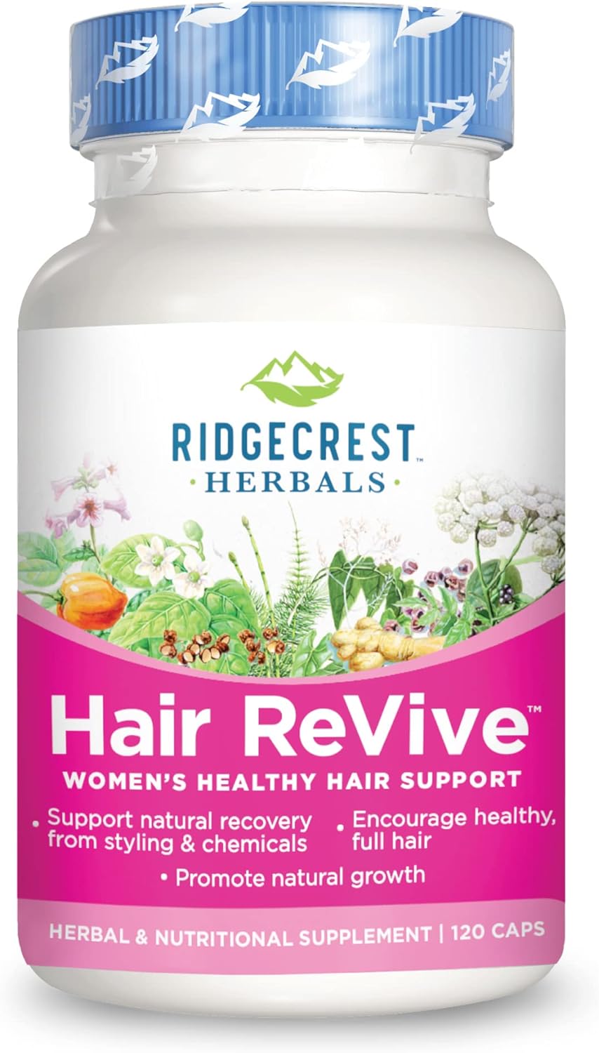 Hair ReVive Nutritional Supplement for Women - Vitamin C, Biotin, Zinc, Copper - Promotes Healthy Hair, Skin, Nails - 120 Capsules