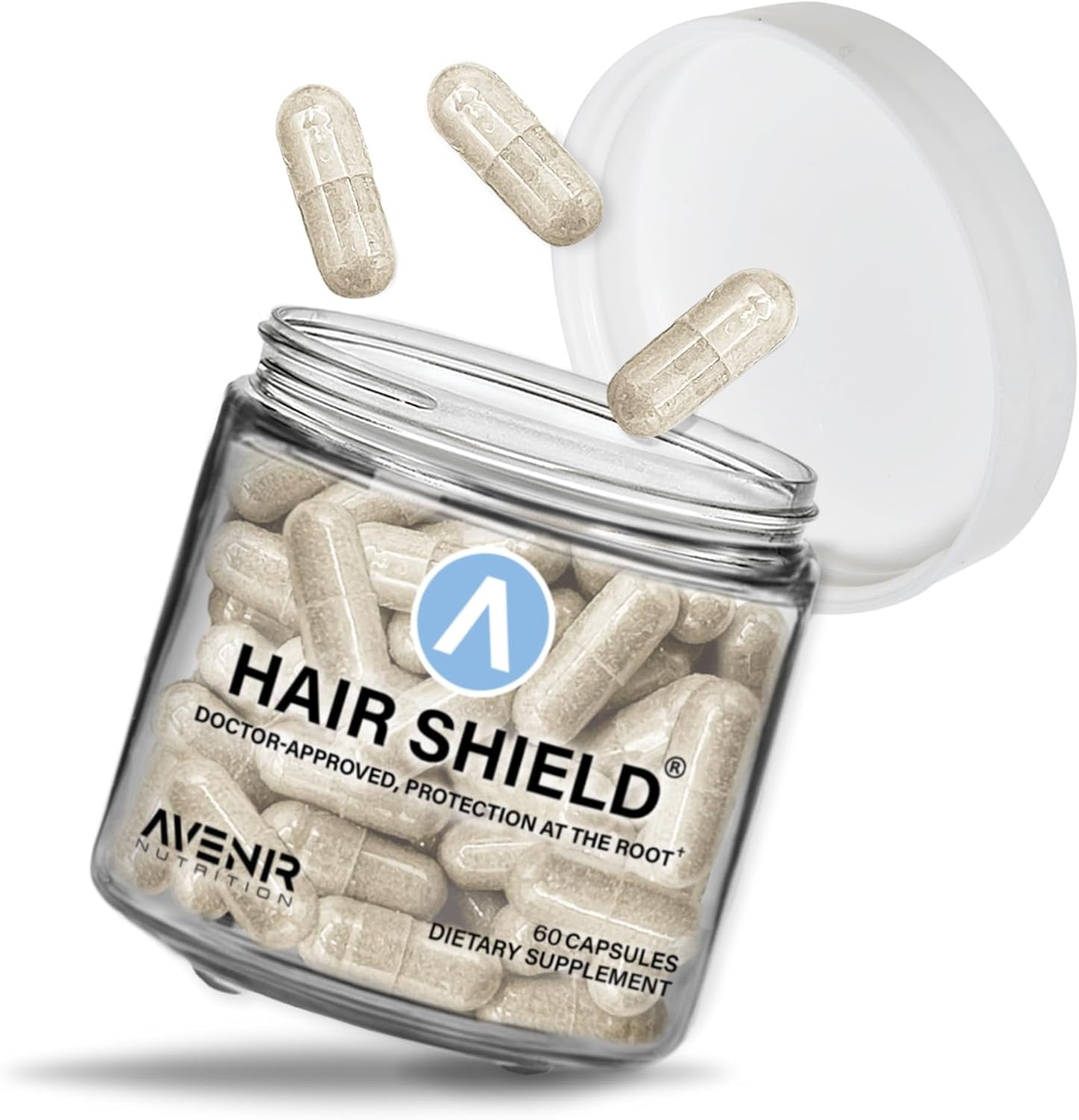Hair Shield: Hair Growth & Nail Strength Vitamins with Biotin, Calcium, & Zinc - 60 Capsules for Women & Men