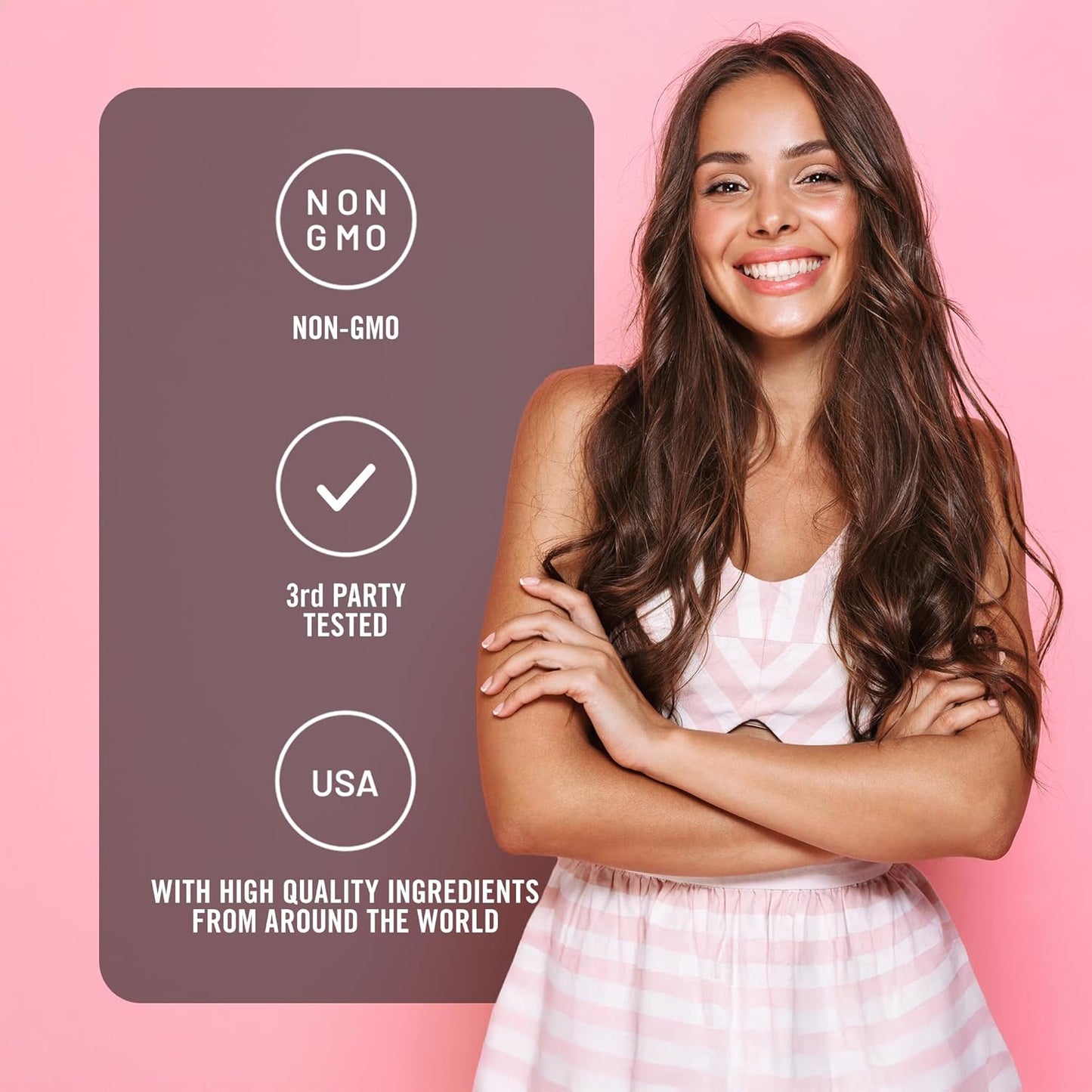 Hair Skin and Nails Supplement for Women - Biotin 5000mcg with Hyaluronic Acid, Collagen, Vitamin C, B Complex, D3, A, E, Iron - Non-GMO, Gluten Free - 150 Softgels for 50 Days