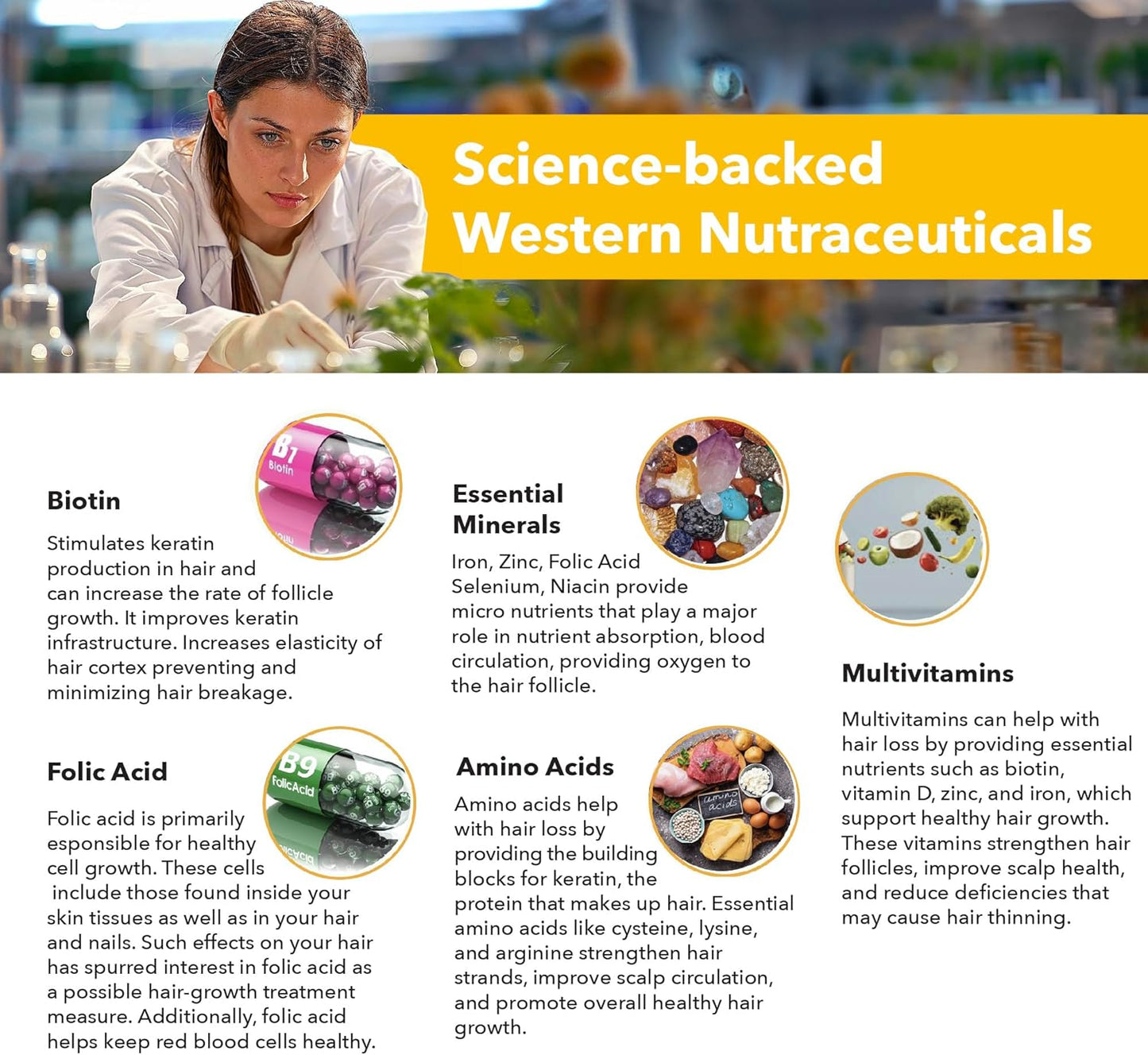 HairSmart DHT Blocker Supplement for Men - Hair Regrowth Vitamins with Saw Palmetto, Stinging Nettle, Green Tea, Pygeum Bark & Pumpkin Seed - Gluten-Free Formula (180 Count)