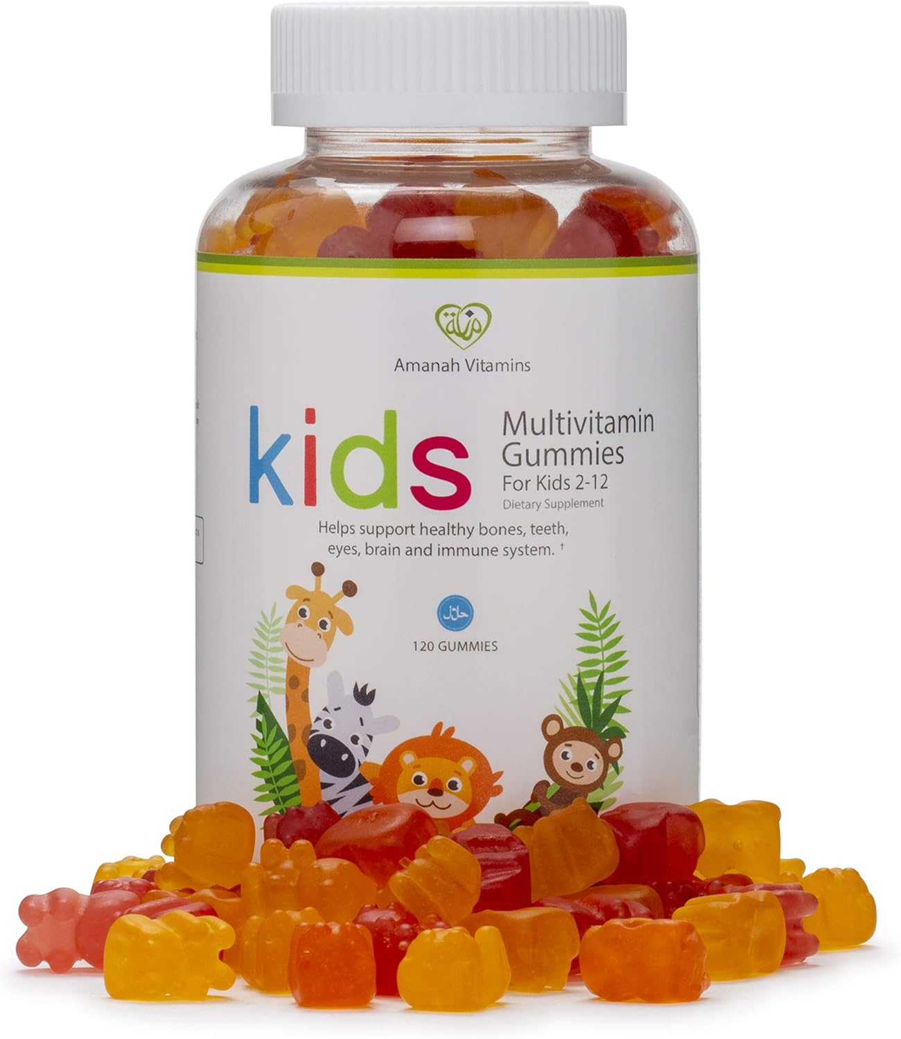 Halal Children’s Multivitamin Gummy - 120 Count - Amanah Vitamins - 2 Month Supply
