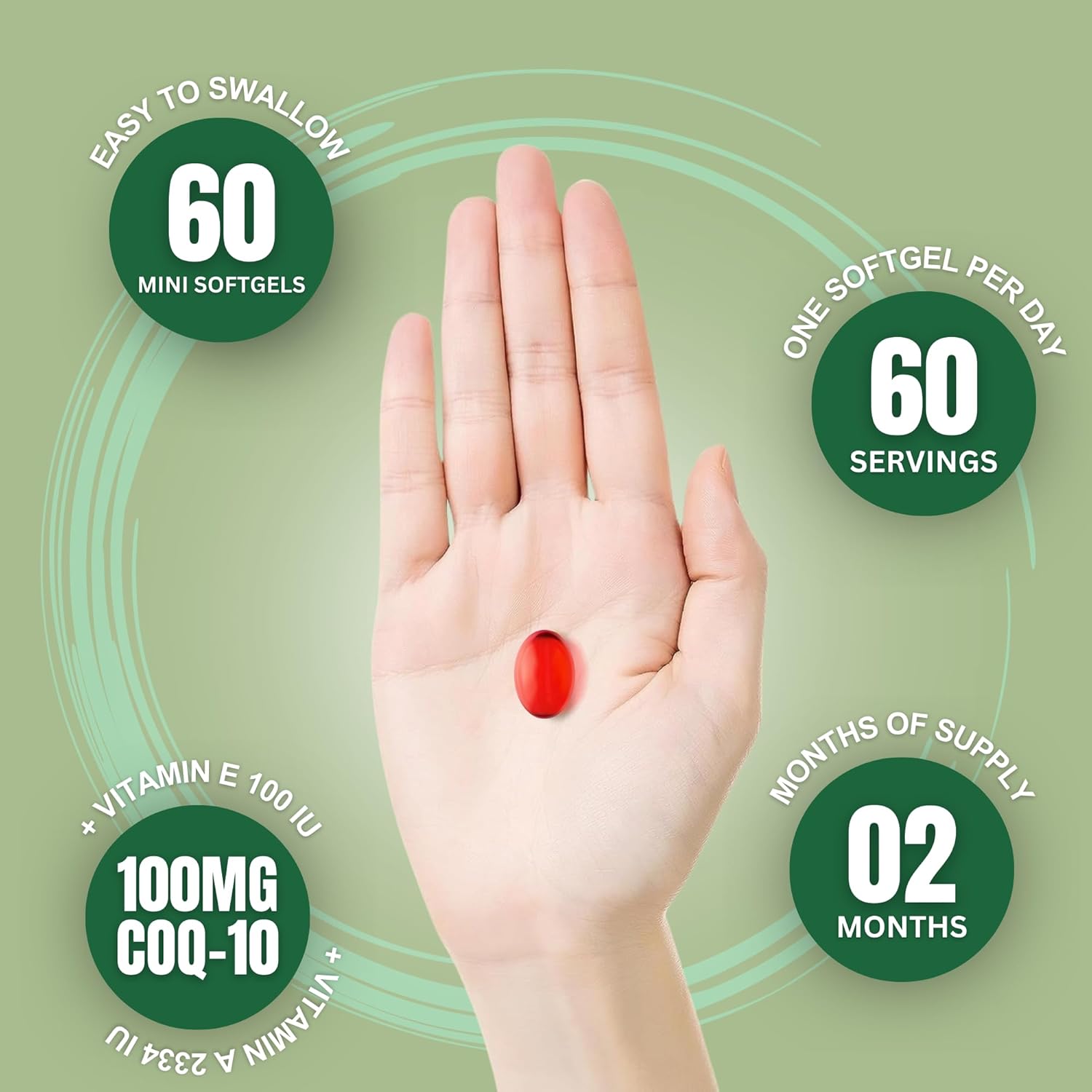 Halal CoQ10 Supplement for Heart Health & Energy, Highly Absorbable, 60 Softgels, Made in USA by Zaytun Vitamins
