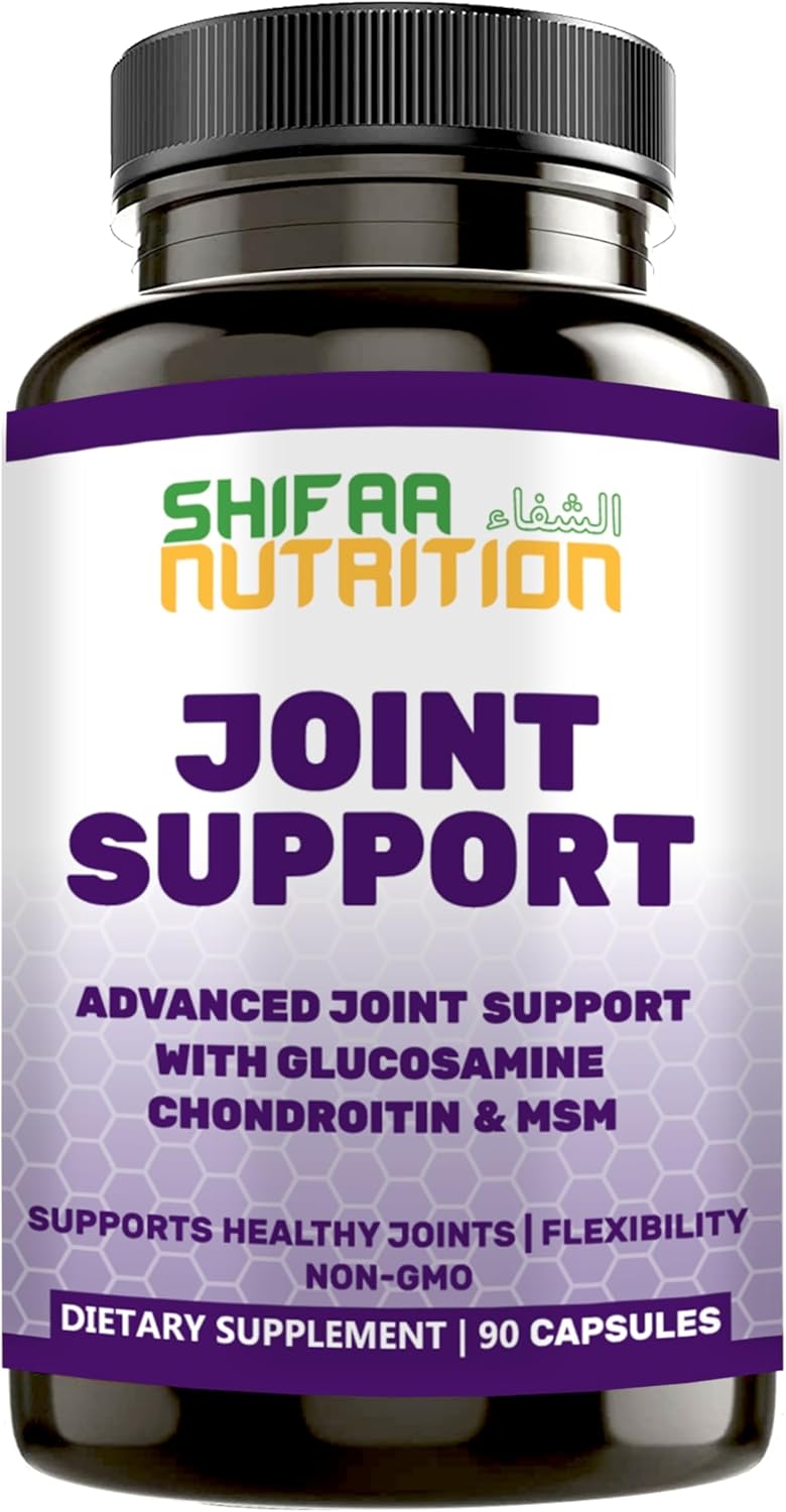 Halal Joint Support Supplement with Glucosamine, Chondroitin, and MSM - 2820mg, 30 Servings, Non-GMO